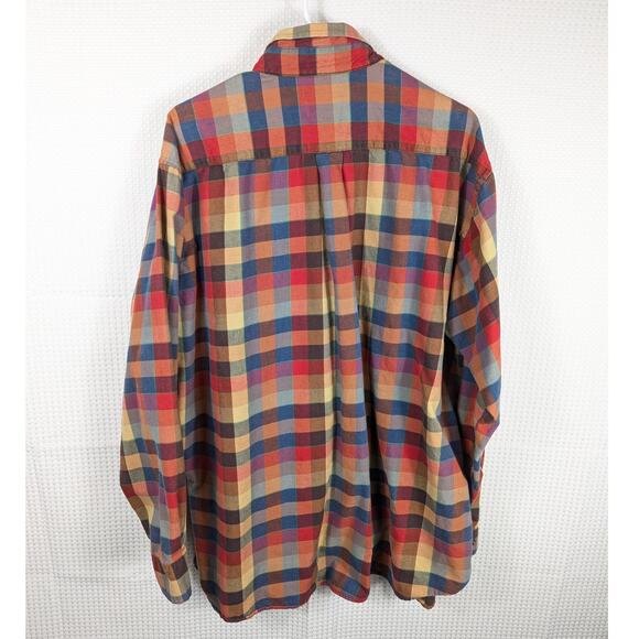 Bullock & Jones Viyella XXL Plaid Shirt Canada Wool Cotton Mens Flannel Button - Picture 4 of 4